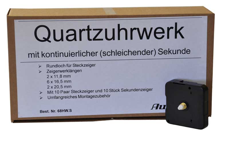 Sortiment Werke mit schleichender Sekunde