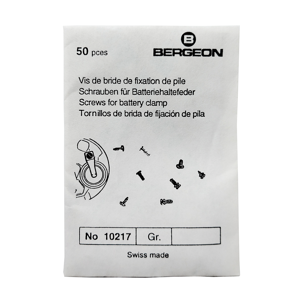 10217_BG Bergeon Schrauben für Batteriehaltefeder