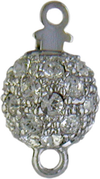 Schmuckschließe Metall rhodiniert