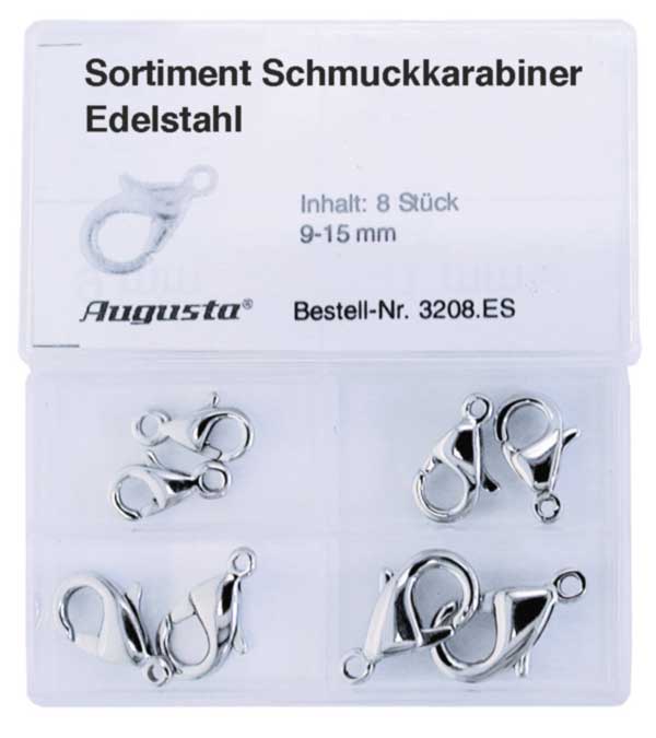 Sortiment Schmuckkarabiner 9 - 15 mm Sortiment Schmuckkarabiner 9 - 15 mm